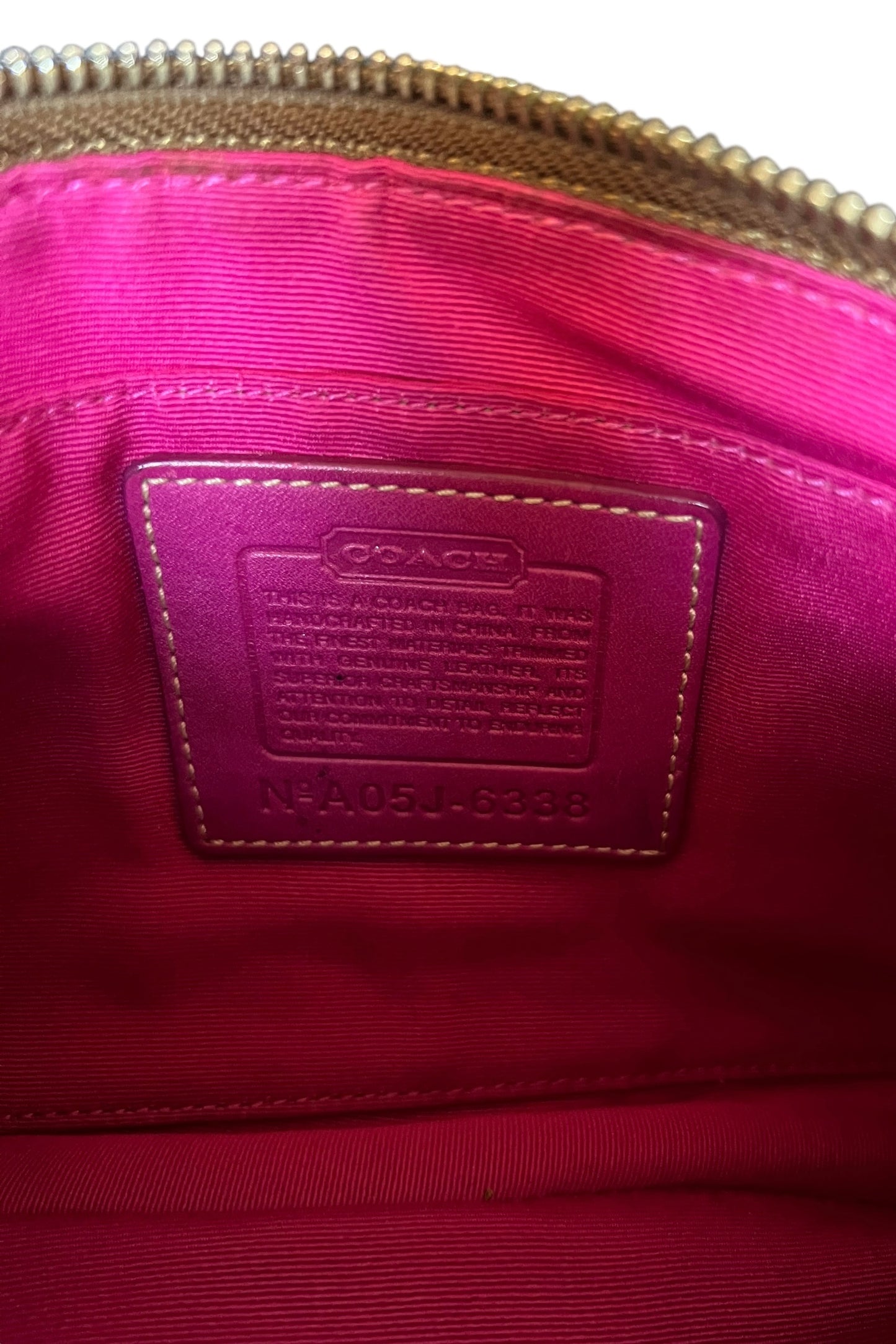 Coach Canvas Signature Shoulder/Crossbody Bag Pink