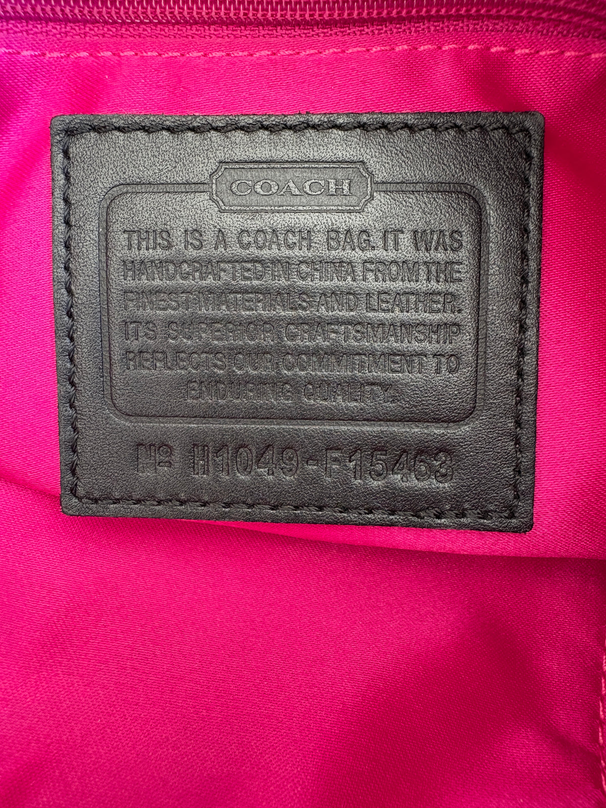 Coach Poppy Tartan Monogram Shoulder Bag