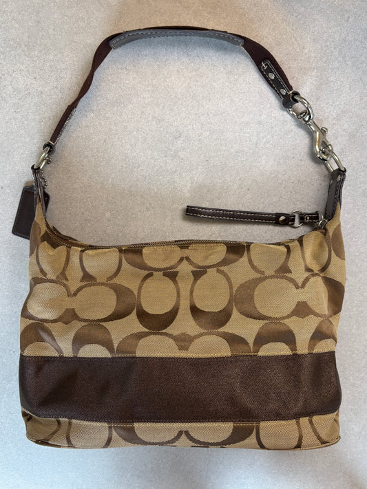 Coach Brown Monogram Hobo Shoulder Bag