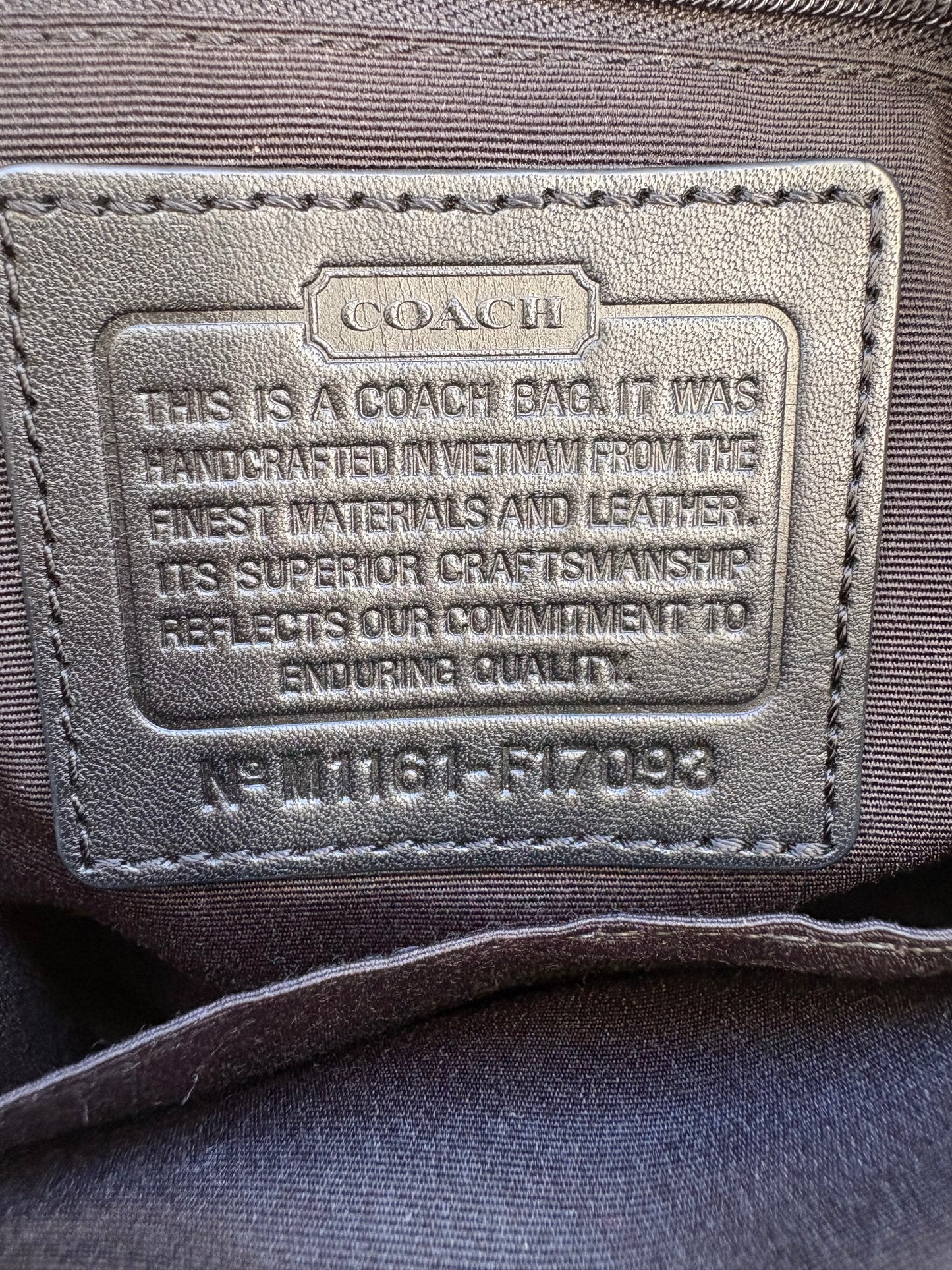 Coach Soho Black Monogram Shoulder Bag