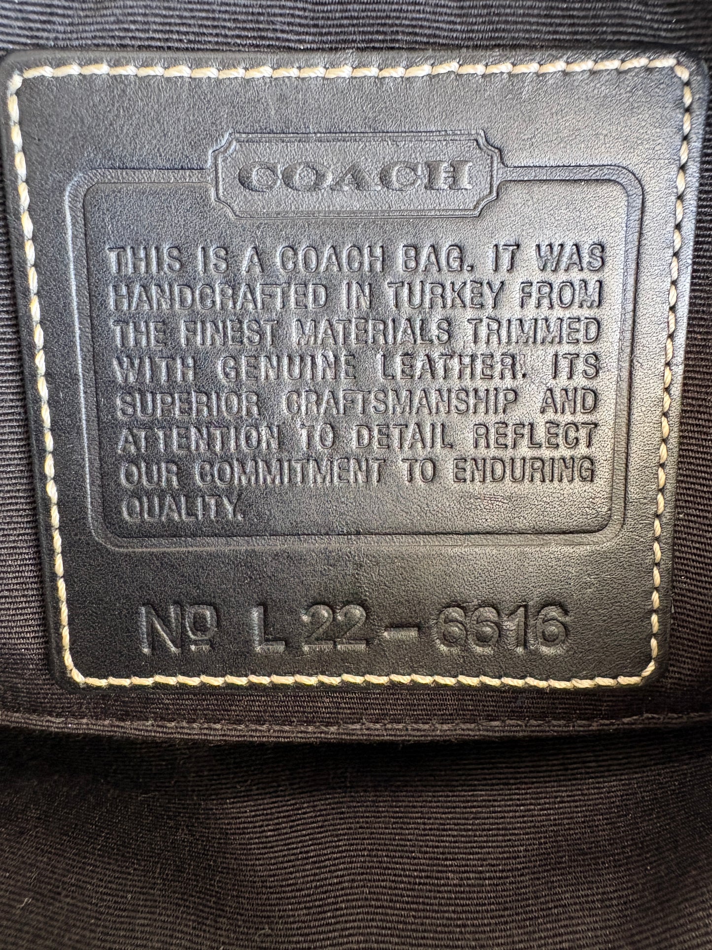 Coach Black and Grey Canvas Signature Crossbody Bag