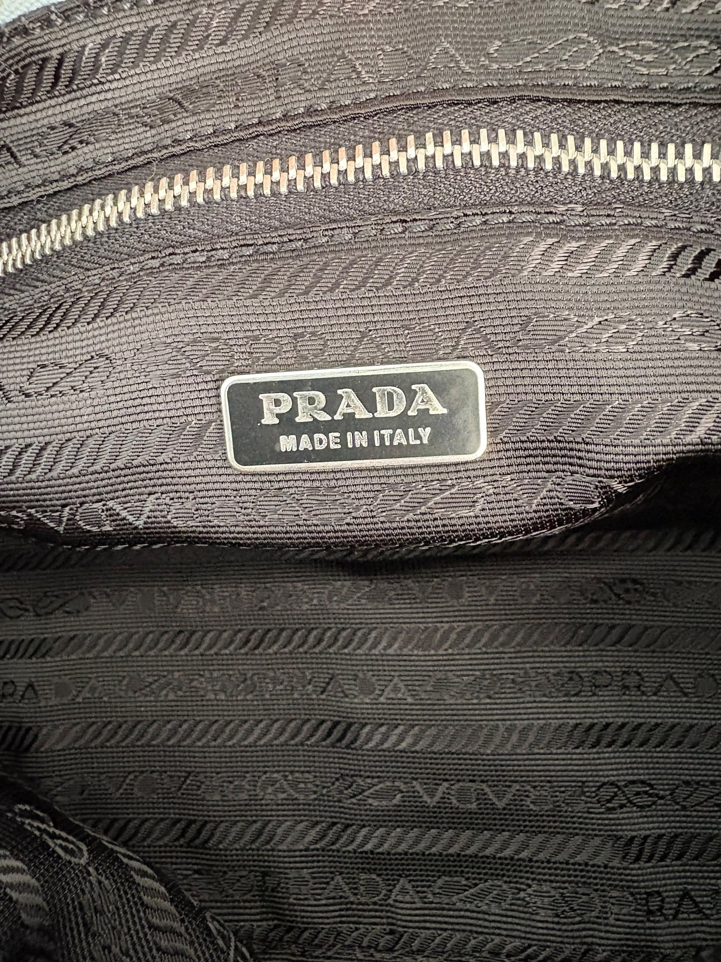 Prada Nylon Shoulder Bag Blue/Grey