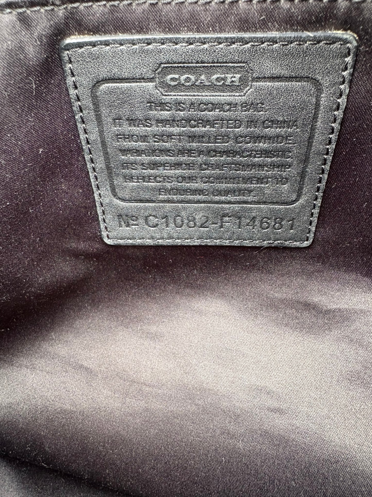 Coach Black Large Shoulder