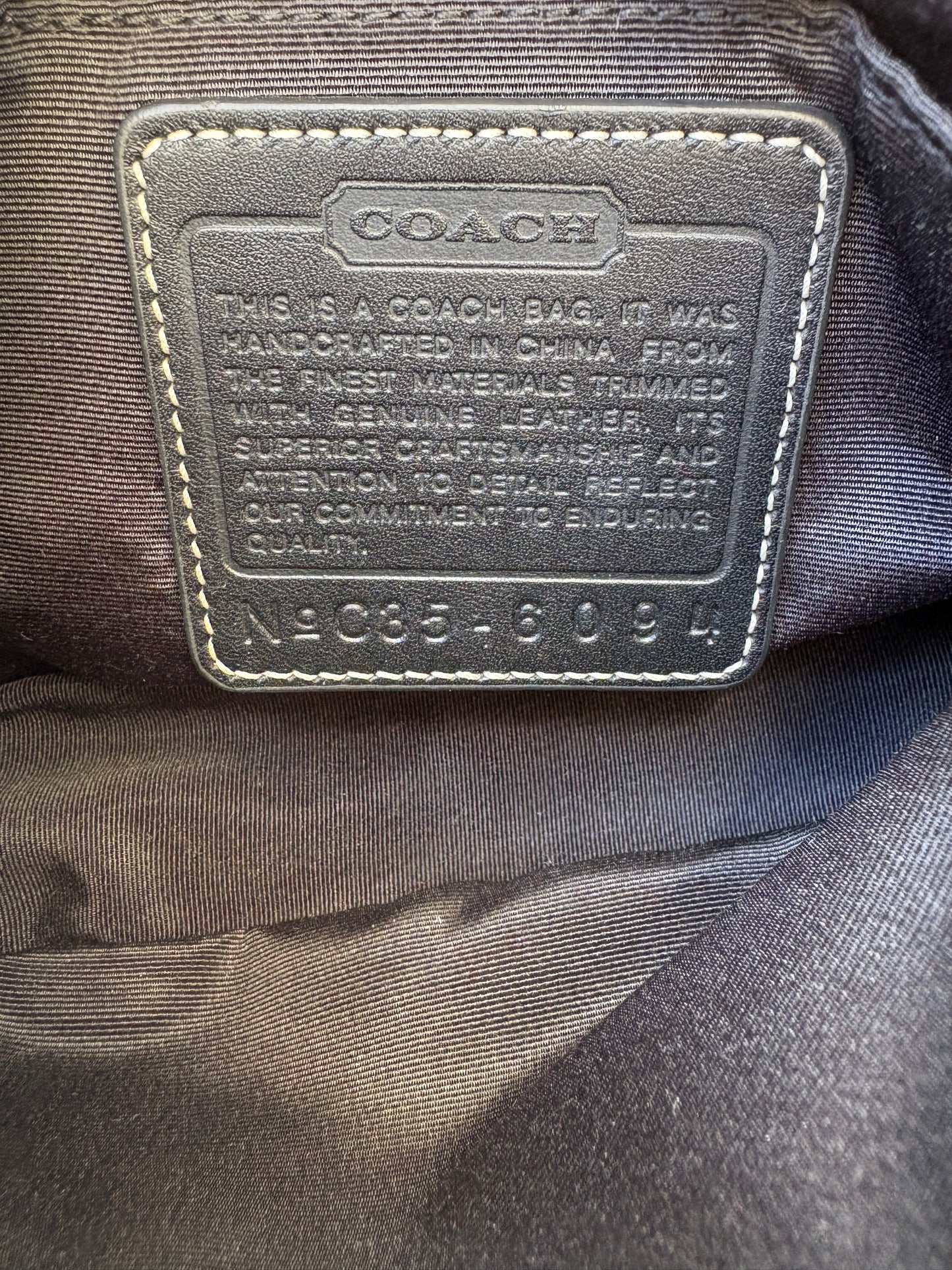 Coach Demi Black and Grey Shoulder Bag