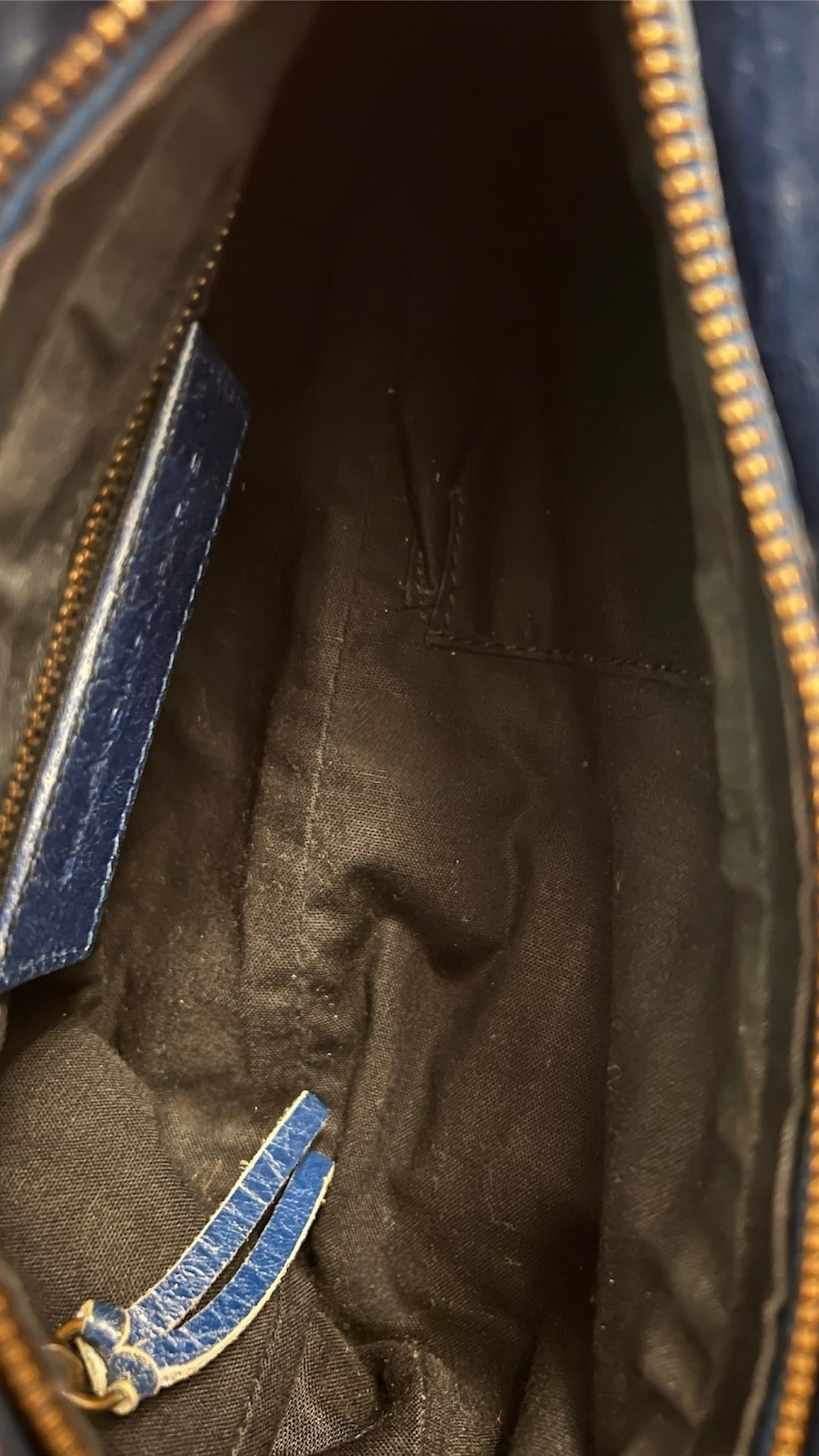 2000s Balenciaga Navy Leather City Hip Crossbody Bag