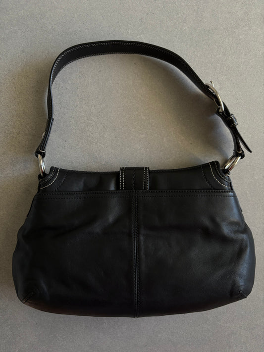 Coach Soho Black Leather Shoulder Bag