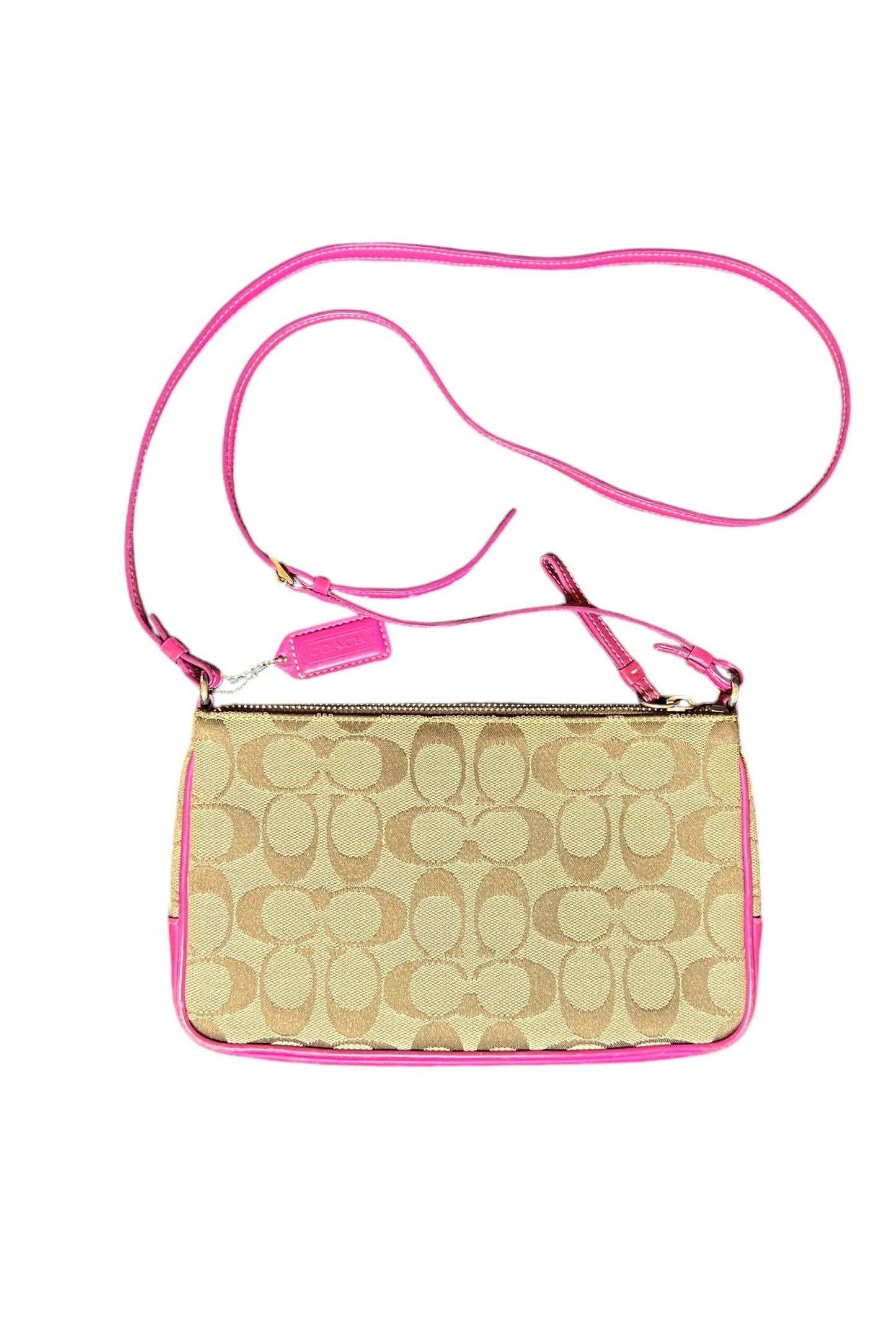 Coach Canvas Signature Shoulder/Crossbody Bag Pink