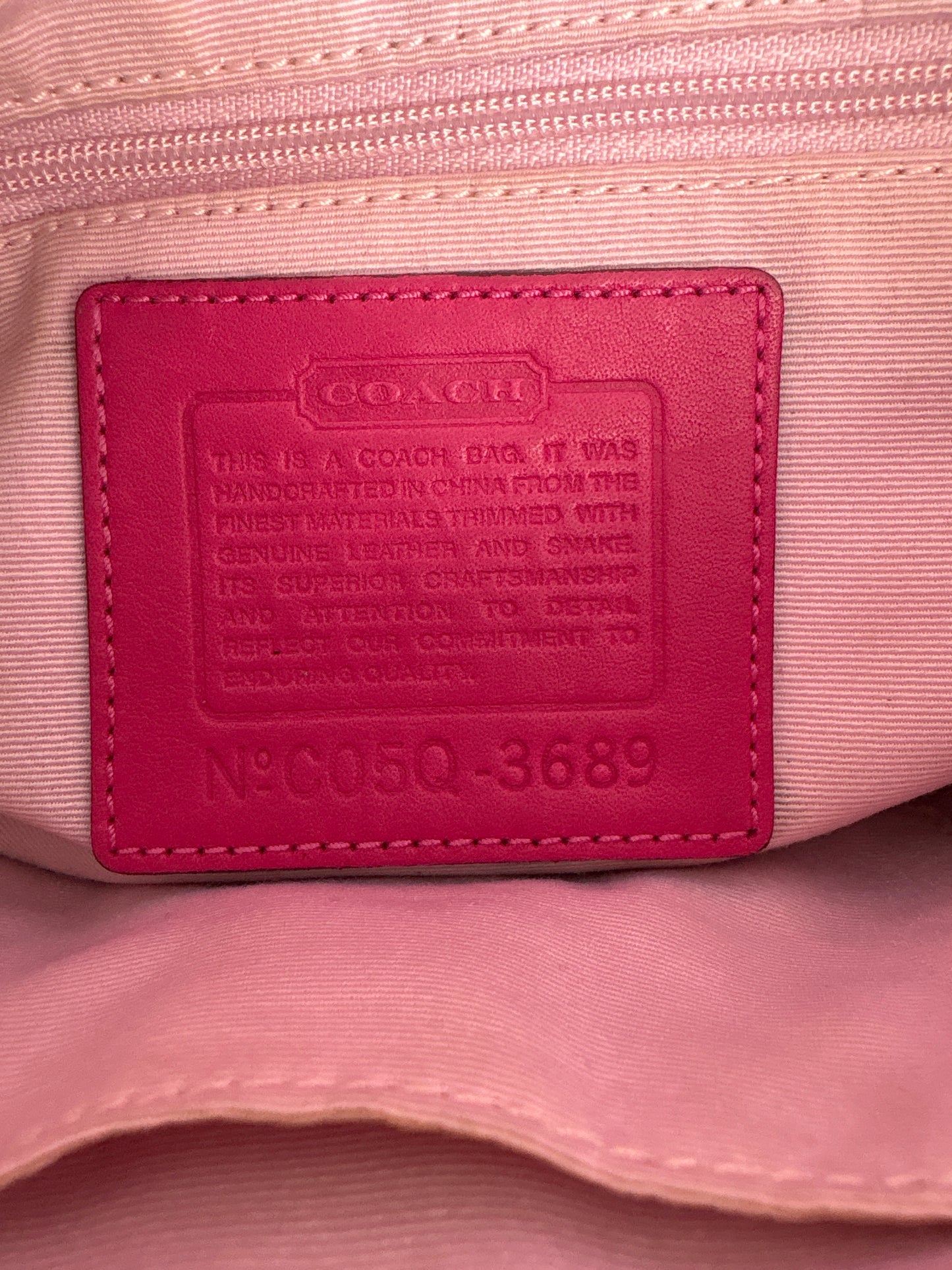 Coach Exotics Soho Patchwork with Pink Snakeskin Shoulder Bag