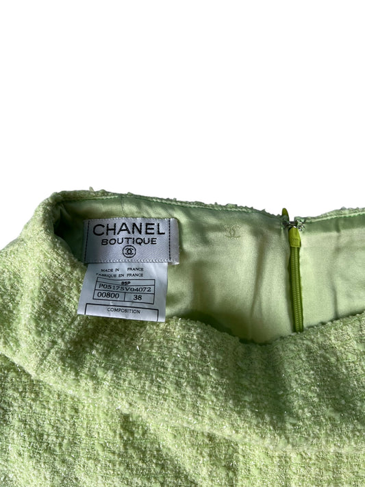 Chanel tweet skirt with silk lining