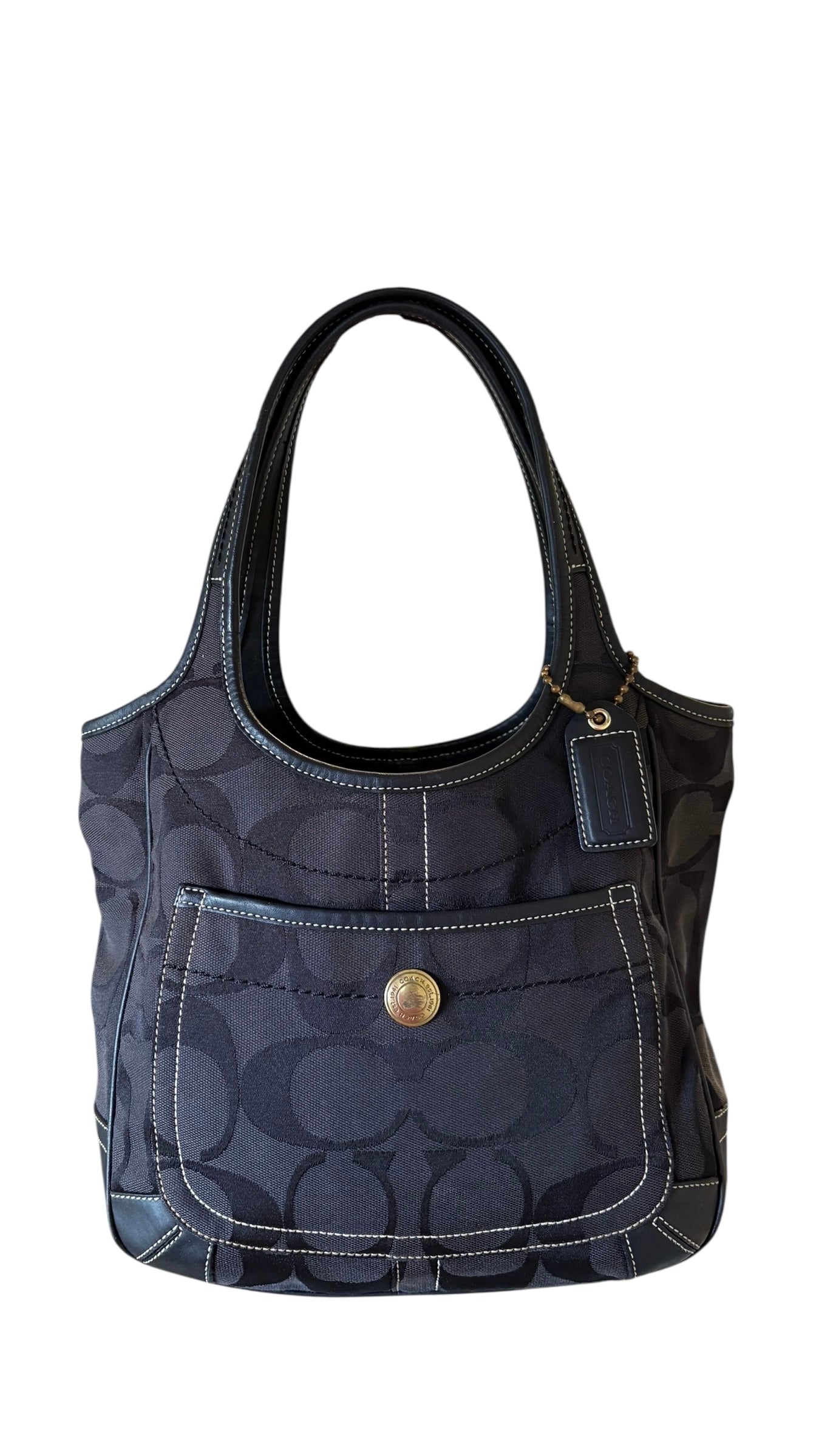 Coach Black Signature Ergo Shoulder Bag