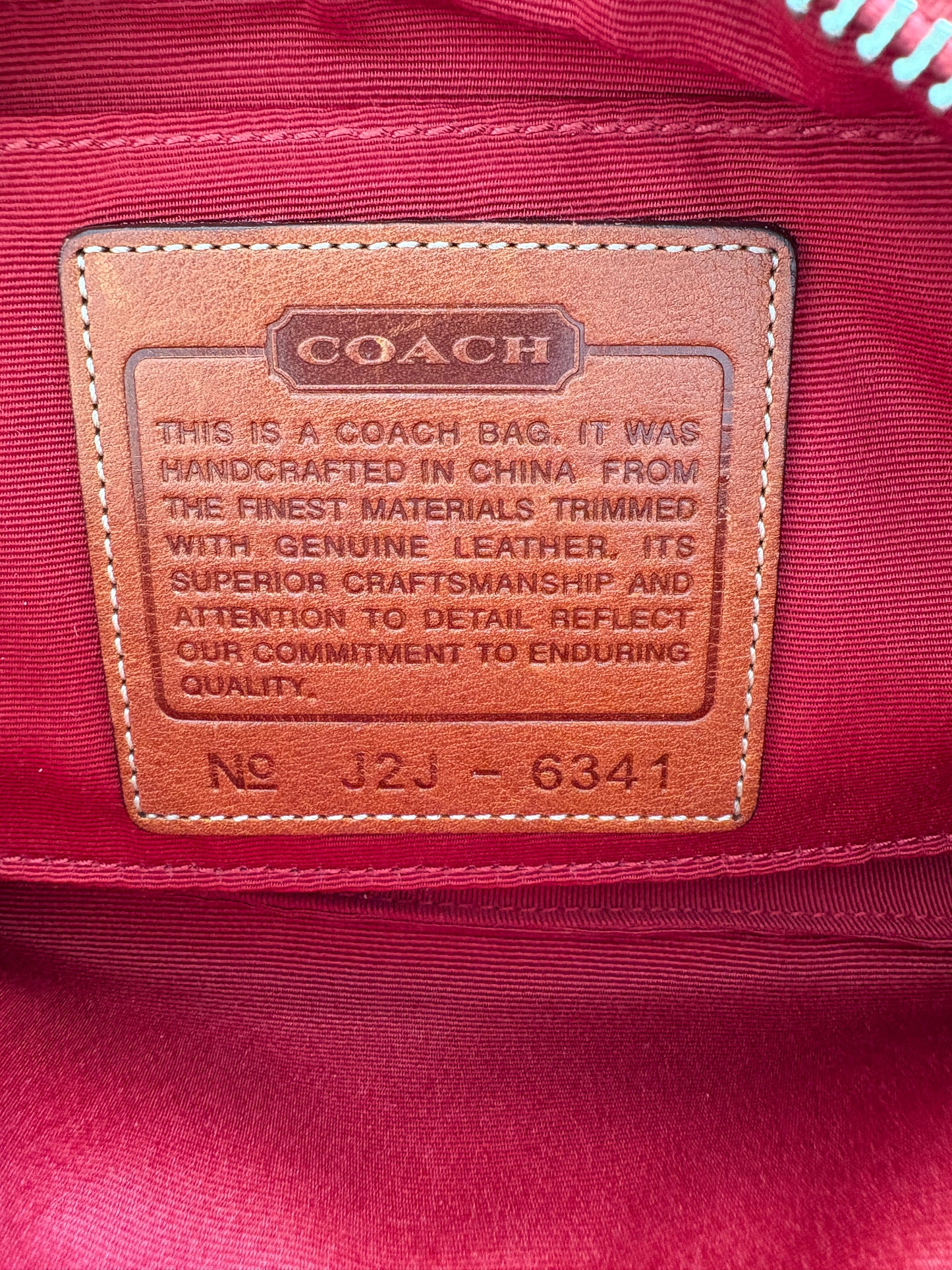 Coach Red Canvas Signature Crossbody Bag