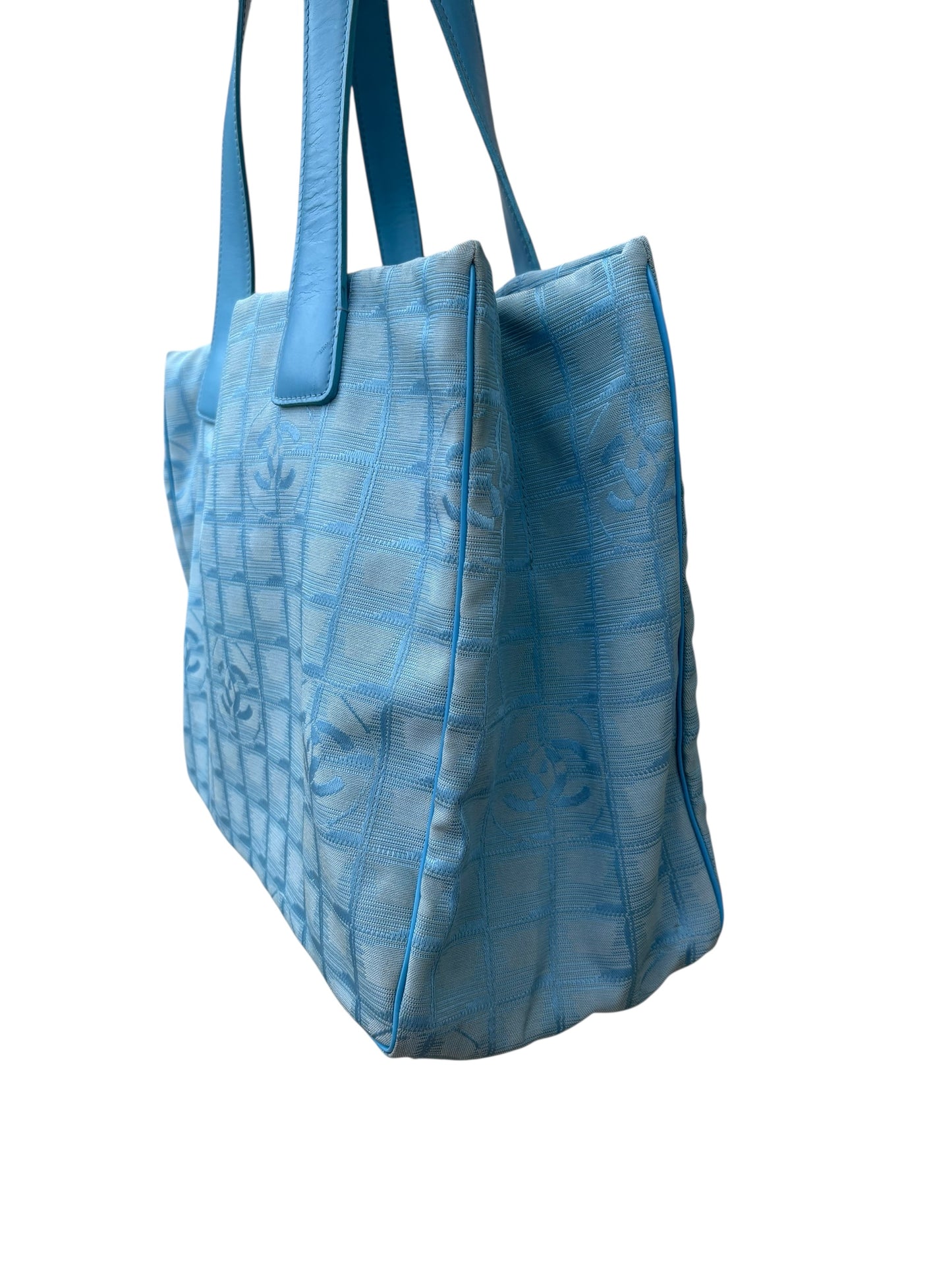 Chanel Blue CC Travel Line Tote Bag