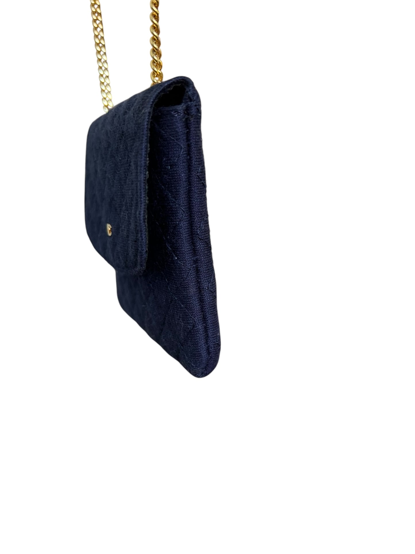 Chanel Chain Pouch Jersey Navy