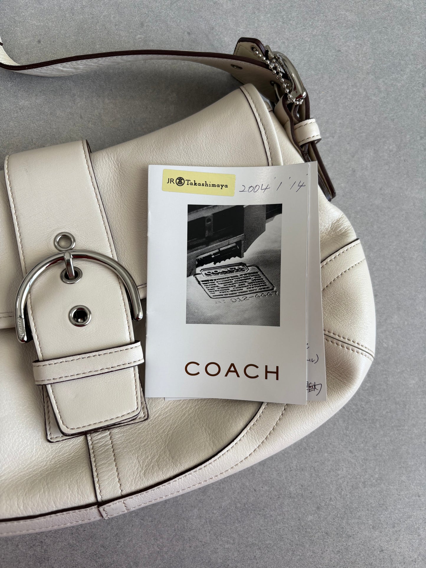 Coach Soho Cream Leather Shoulder Bag