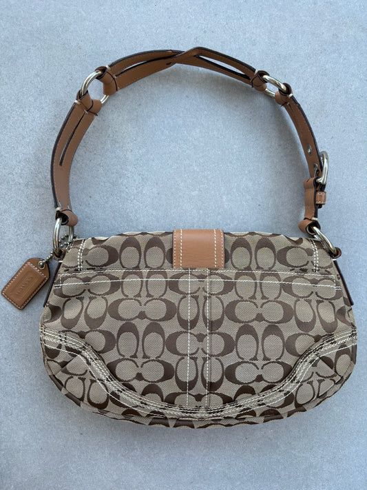 Coach Soho Brown Monogram Shoulder Bag
