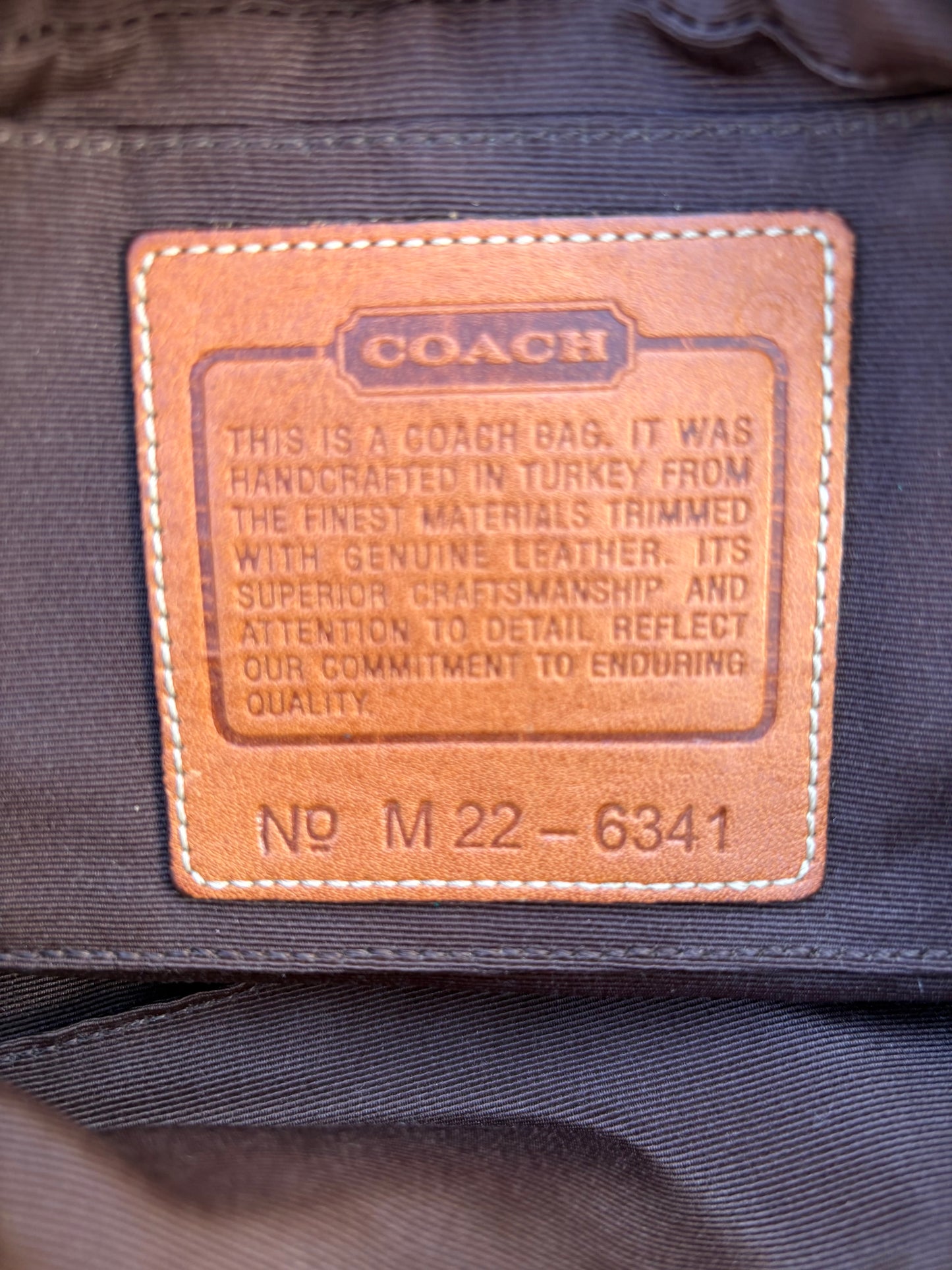 Coach Brown Canvas Signature Crossbody Bag
