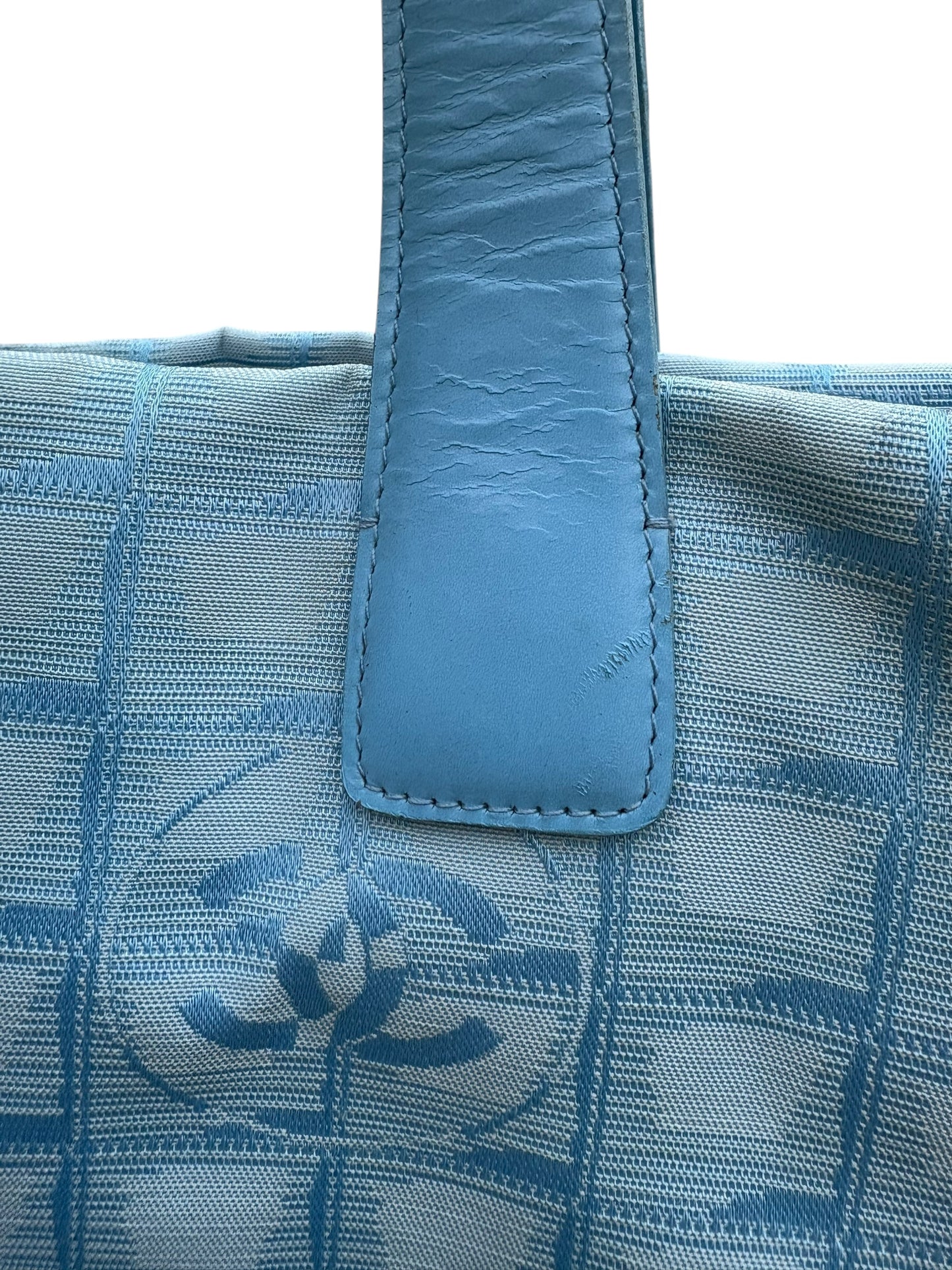 Chanel Blue CC Travel Line Tote Bag
