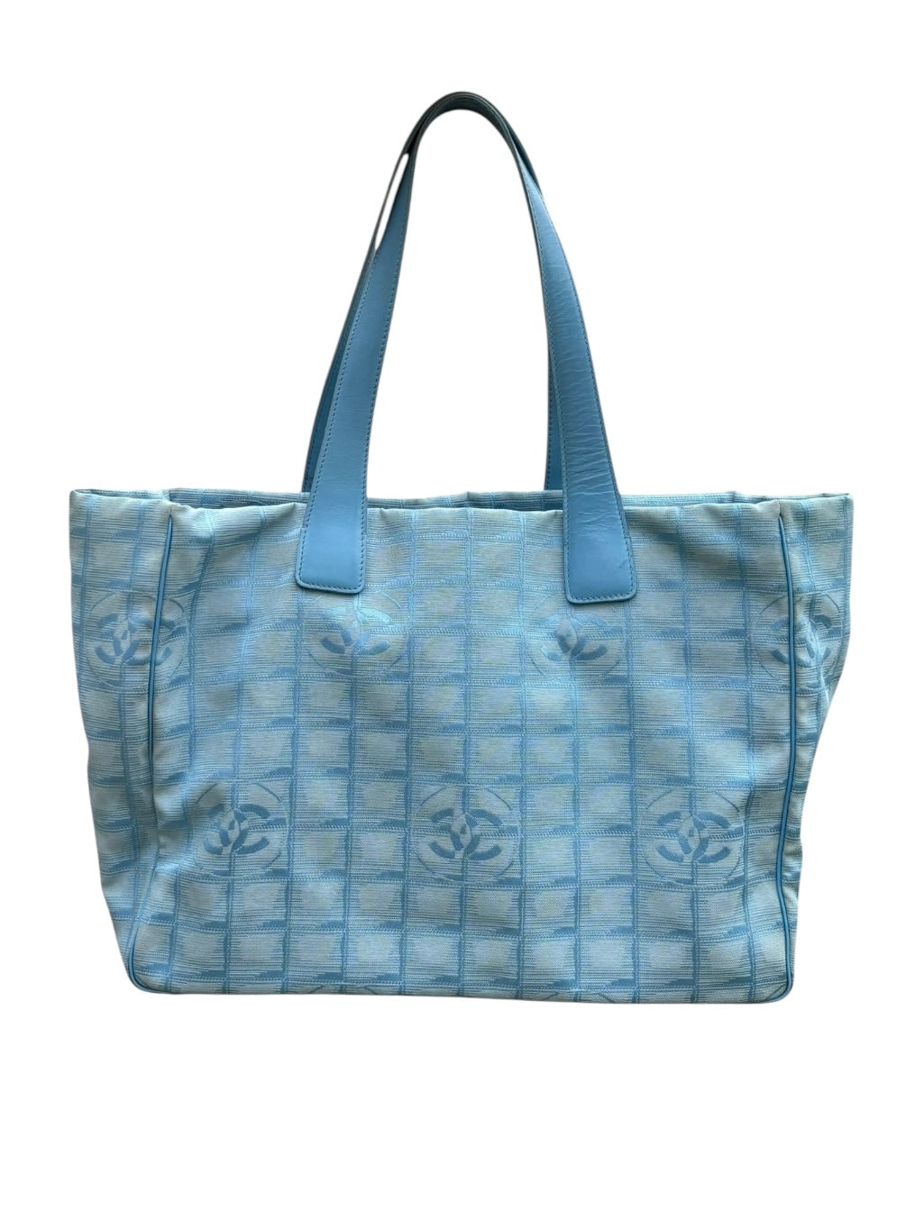 Chanel Blue CC Travel Line Tote Bag