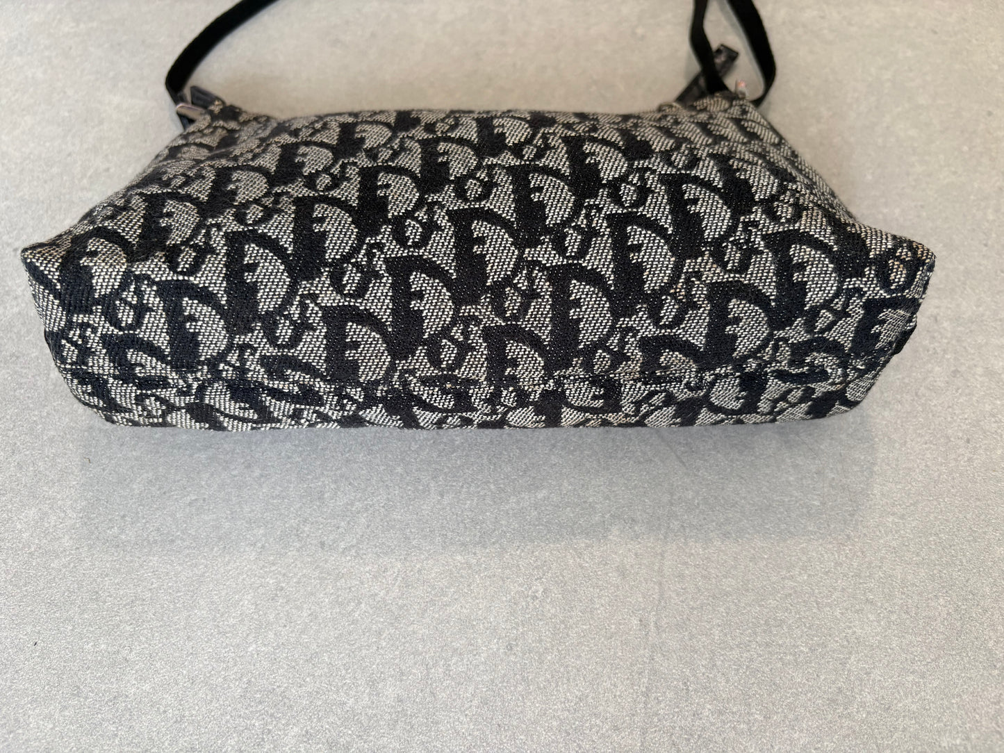 Christian Dior 2000s Black Trotter Monogram Shoulder Bag