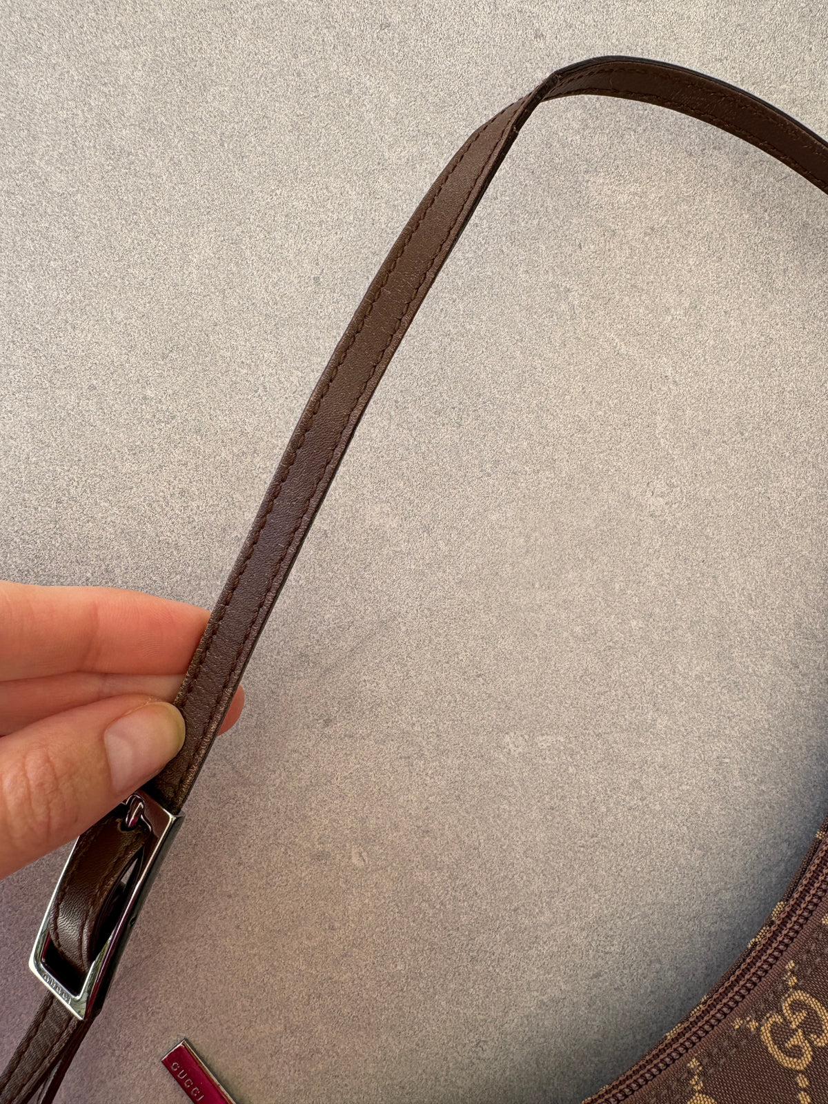 Gucci Brown GG Canvas and Leather Shoulder Bag