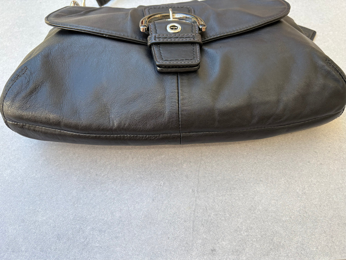 Coach Soho Black Leather Shoulder Bag