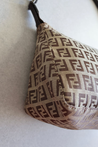 Fendi Brown Zucchino Mamma Baguette Bag