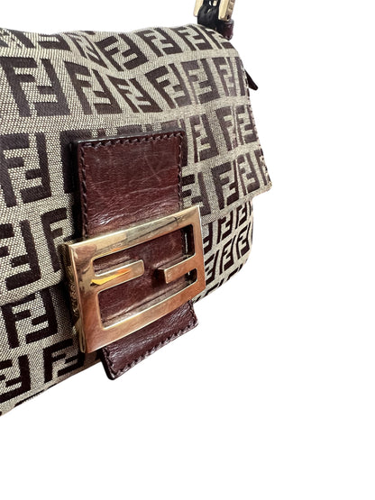 Fendi Zucchino Mini Manma Bucket Shoulder Bag
