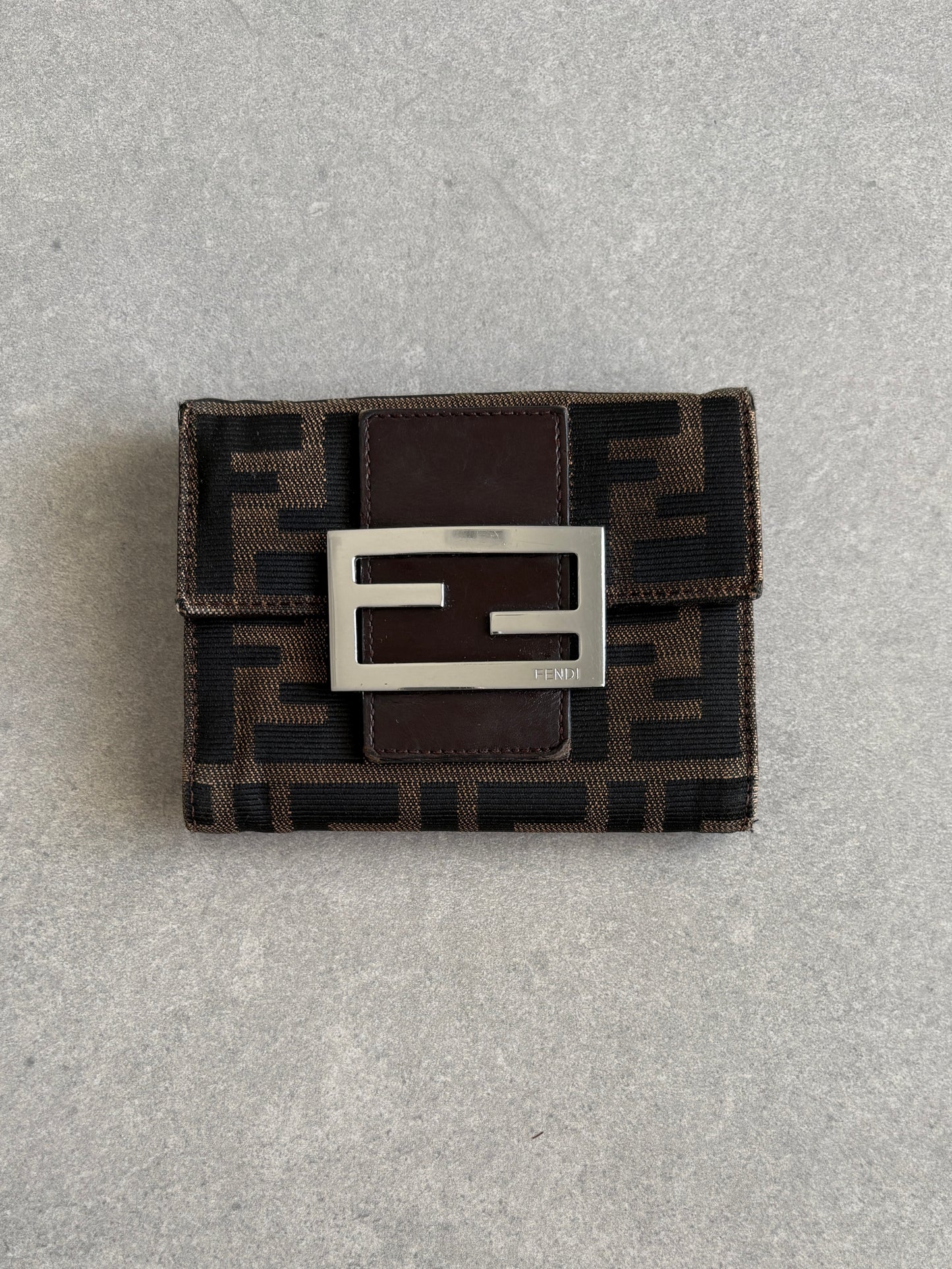 Fendi Zucca Canvas and Leather Wallet