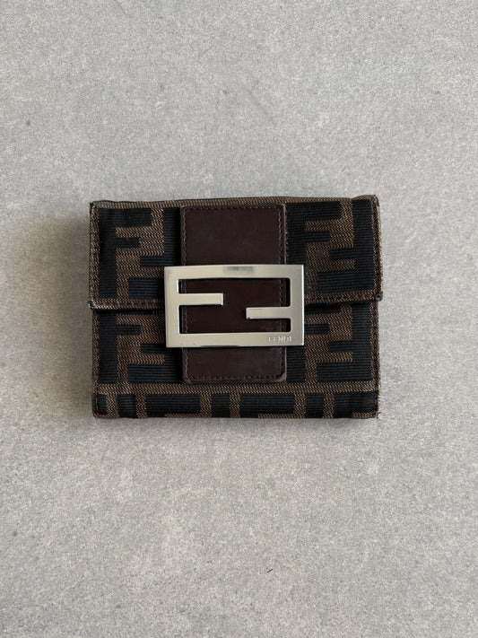 Fendi Zucca Canvas and Leather Wallet