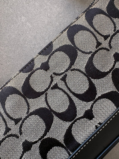 Coach Demi Black and Grey Shoulder Bag