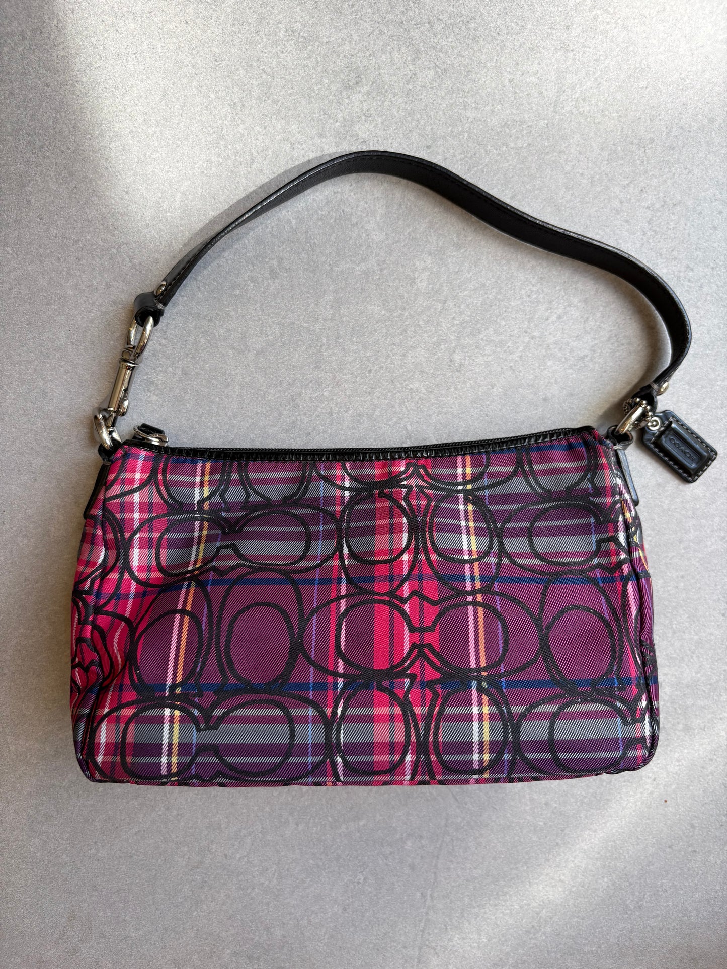 Coach Poppy Tartan Shoulder Bag