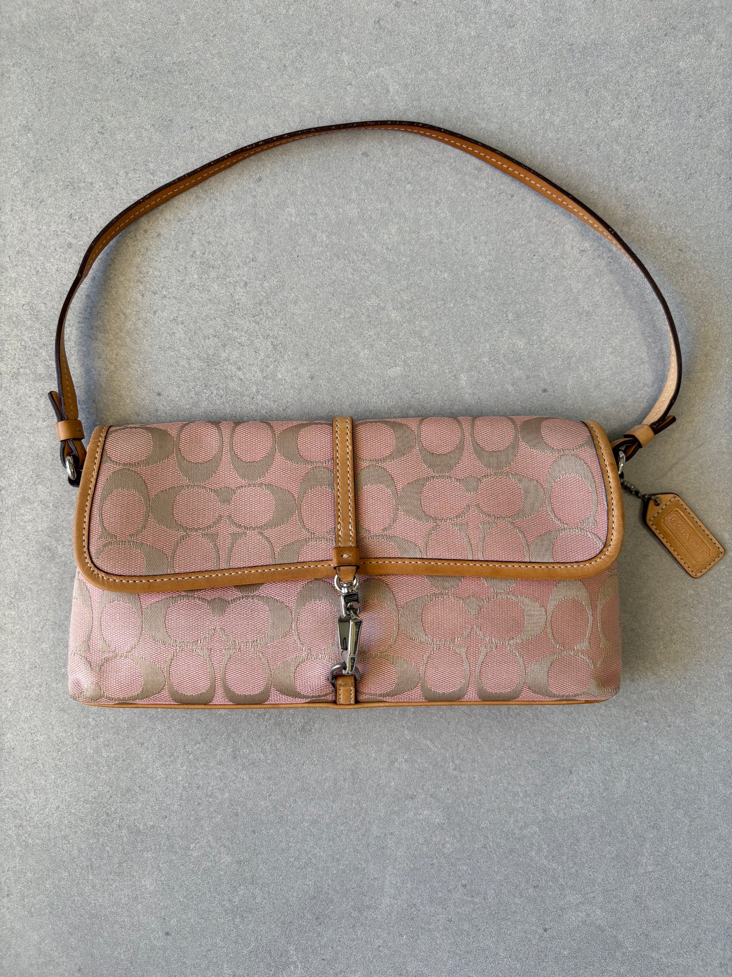 Coach Pink Shoulder Bag with Clasp