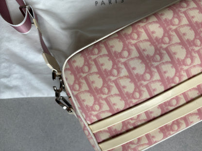 Christian Dior 2000s Pink Trotter Monogram Shoulder Bag