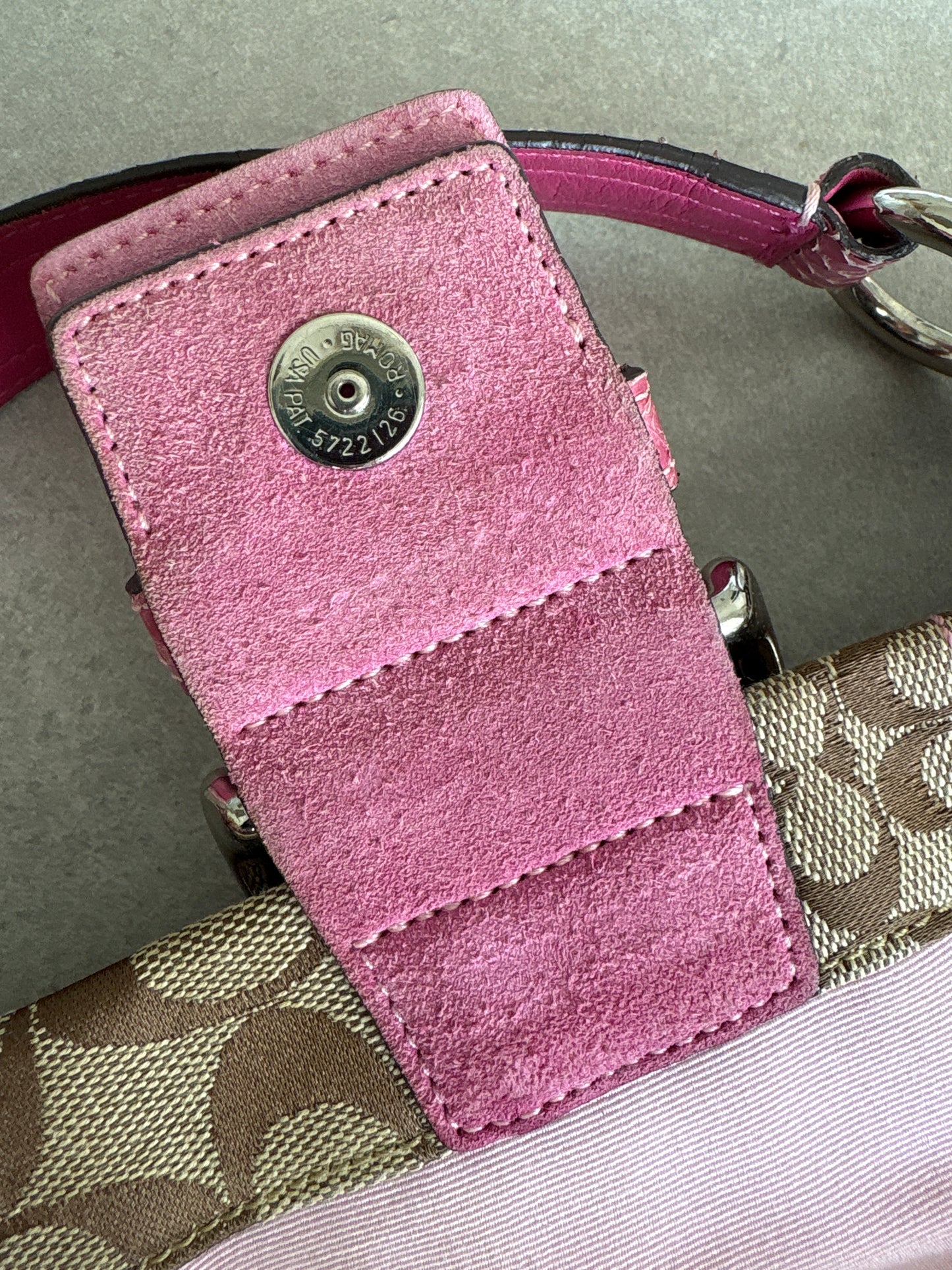 Coach Exotics Soho Patchwork with Pink Snakeskin Shoulder Bag