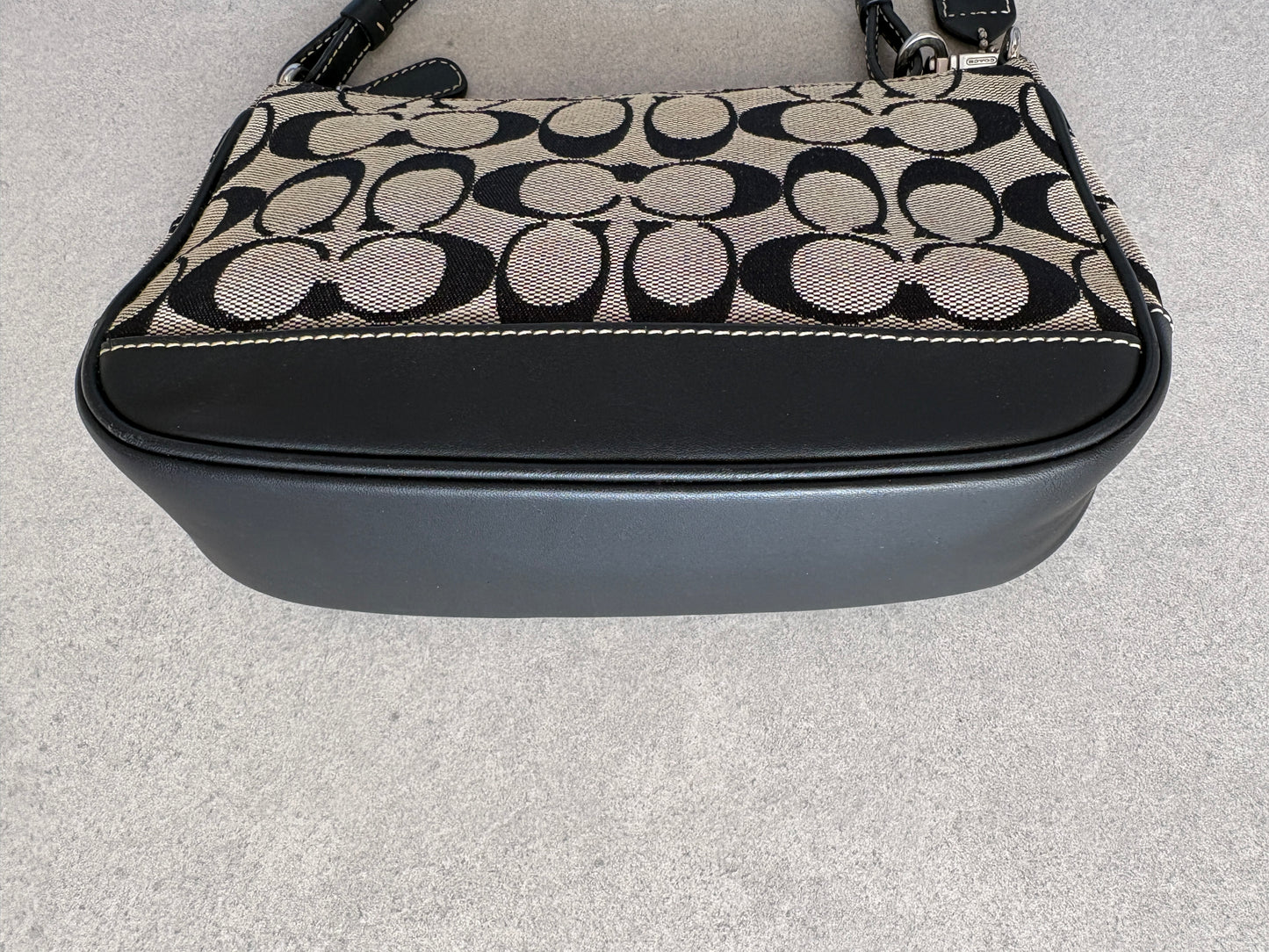 Coach Demi Black and Grey Shoulder Bag