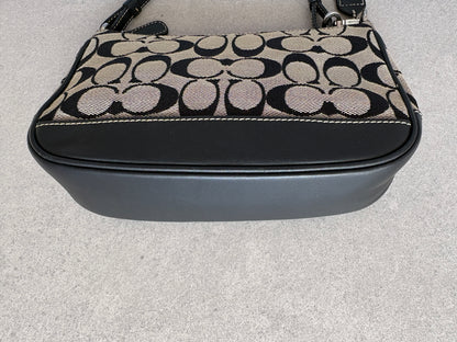 Coach Demi Black and Grey Shoulder Bag