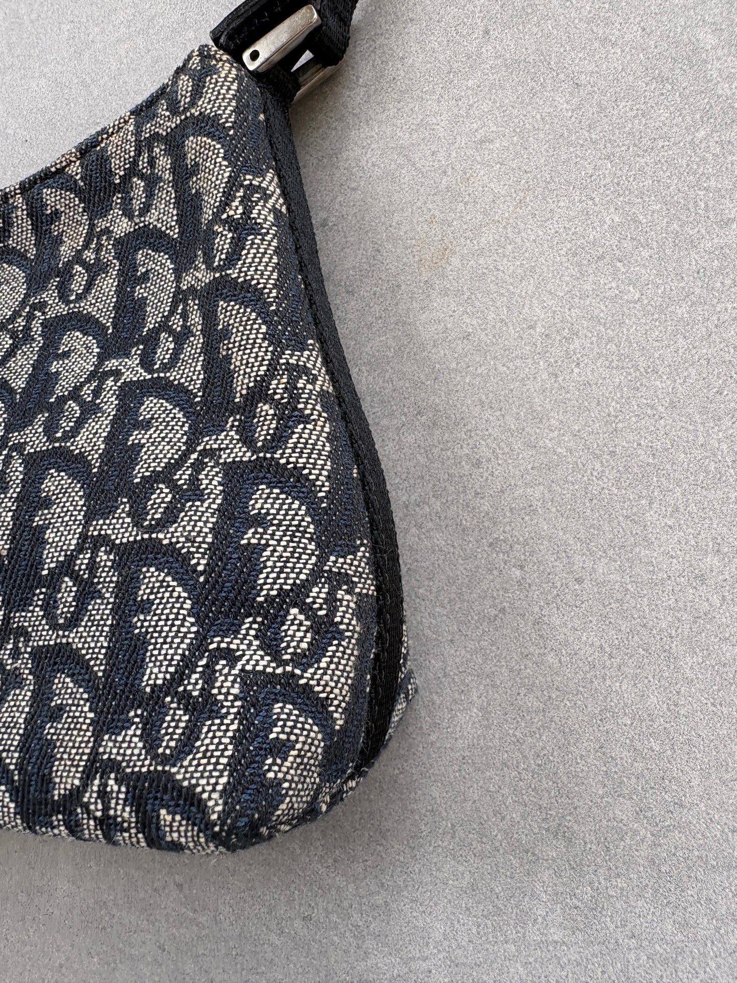Christian Dior 2000s Blue Trotter Monogram Shoulder Bag