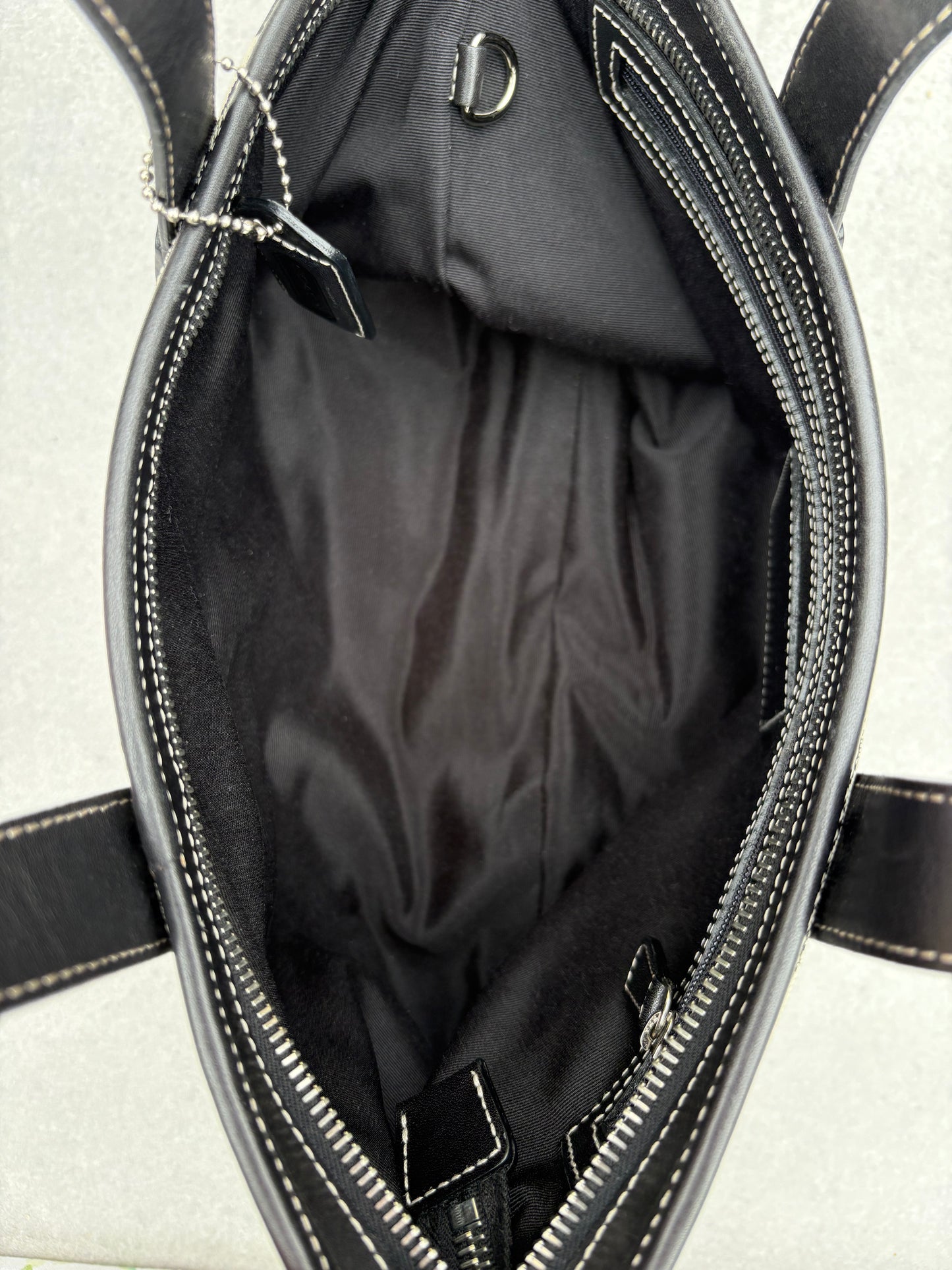 Coach Black Monogram Signature Tote Bag