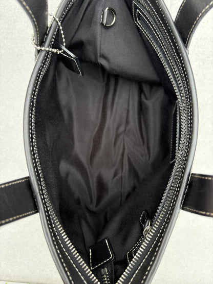 Coach Black Monogram Signature Tote Bag