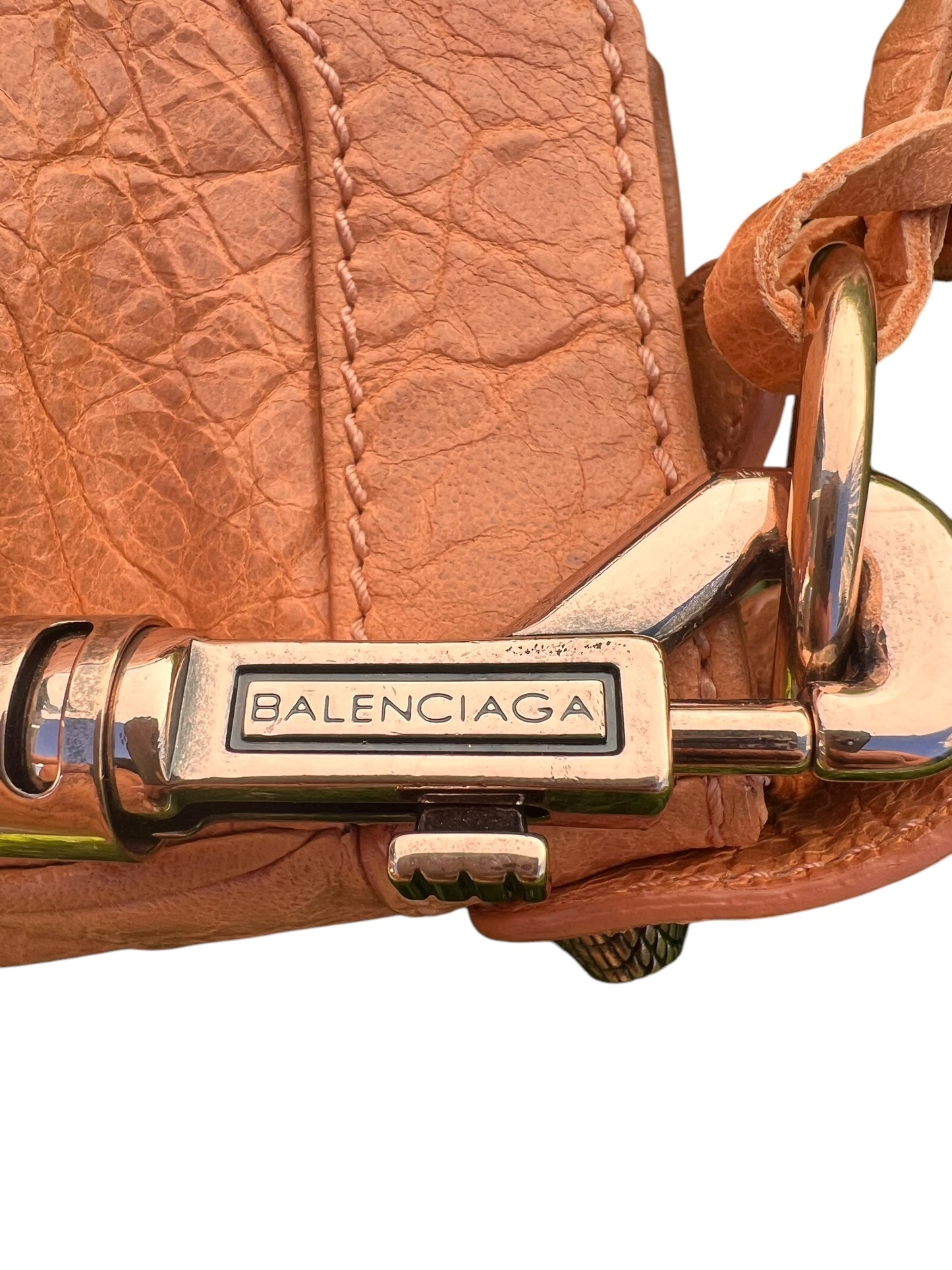 Balenciaga Orange Leather City Hip Crossbody Bag 2000s