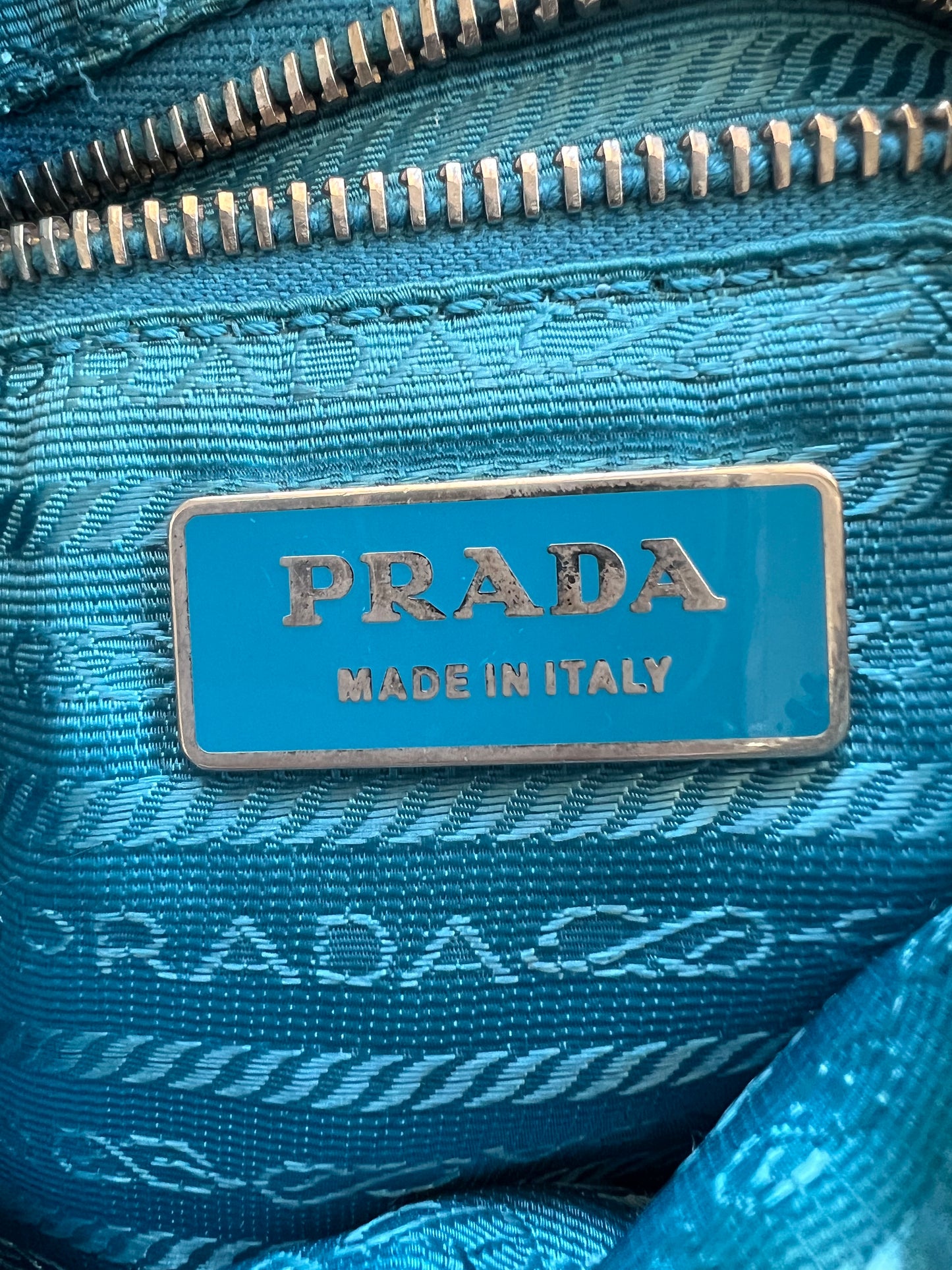 Prada Accessory Pouch Nylon Light Blue