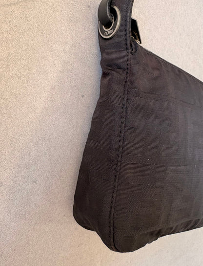 Fendi Zucca Shoulder Bag Black