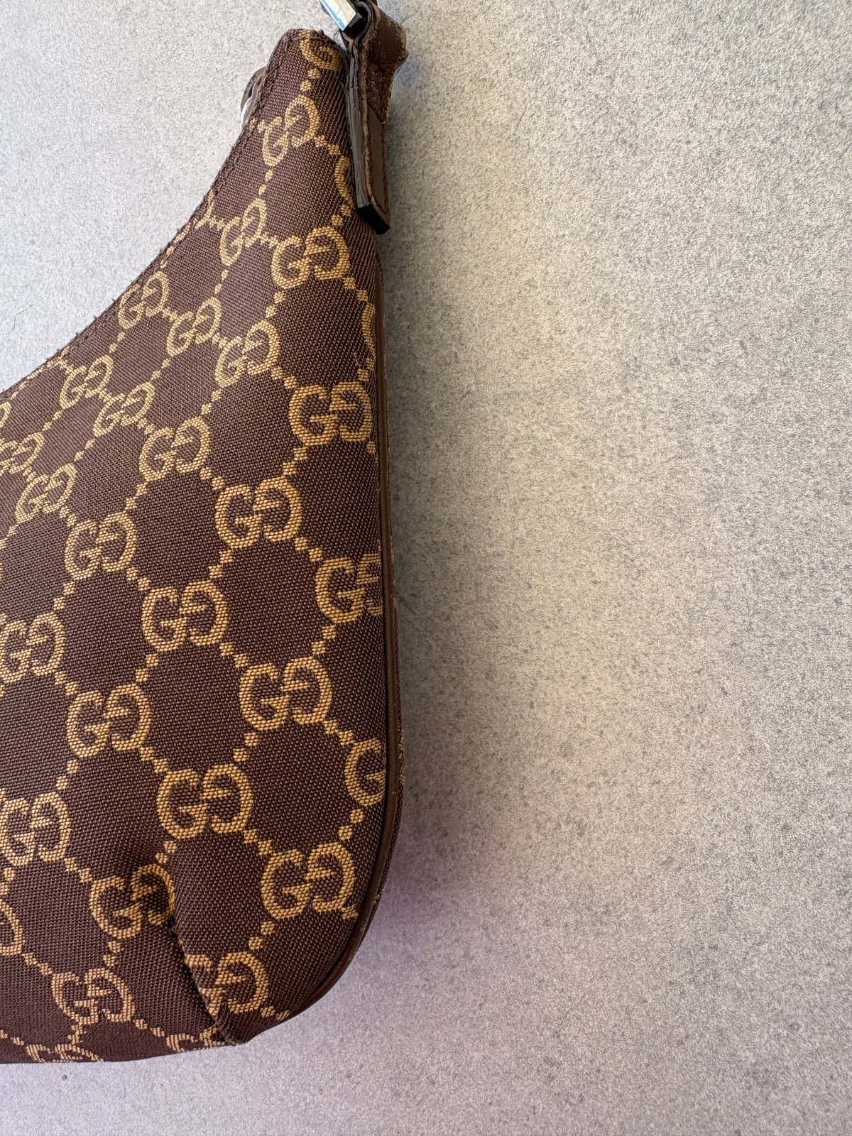 Gucci Brown GG Canvas and Leather Shoulder Bag