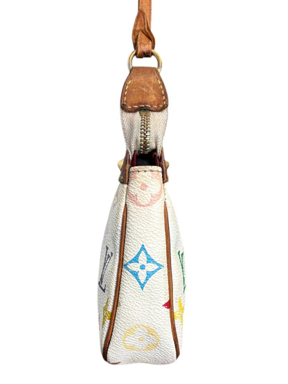 Louis Vuitton x Takashi Murakami White Multicolour Pochette Accessoires 2000s