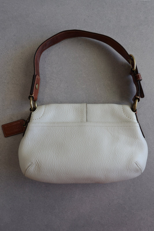 Coach Soho Cream and Brown Leather Shoulder Bag