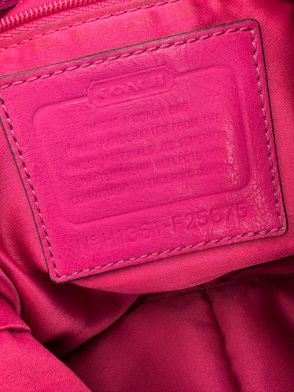 Coach Beige and Pink Monogram Two-way Shoulder Bag
