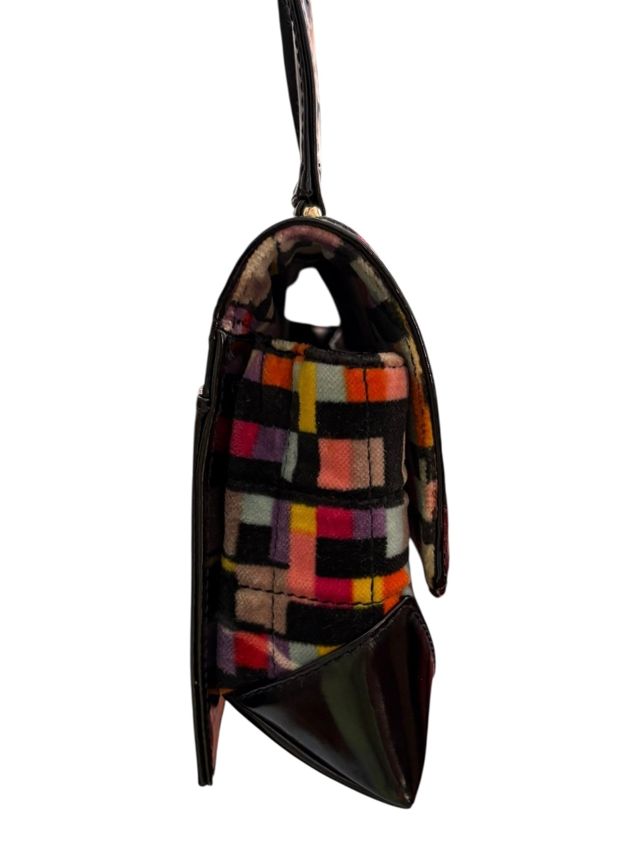 Chanel Shoulder Bag No. 6 Flap Velvet Multicolor Black