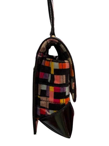 Chanel Shoulder Bag No. 6 Flap Velvet Multicolor Black