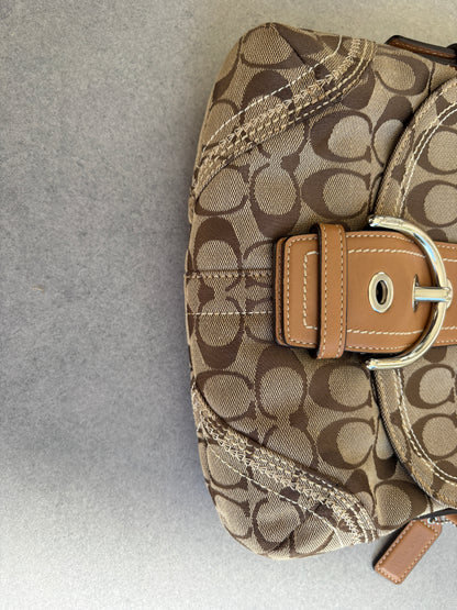 Coach Soho Brown Monogram Shoulder Bag