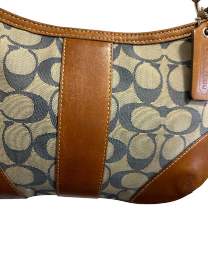 Coach Blue Monogram Shoulder Bag